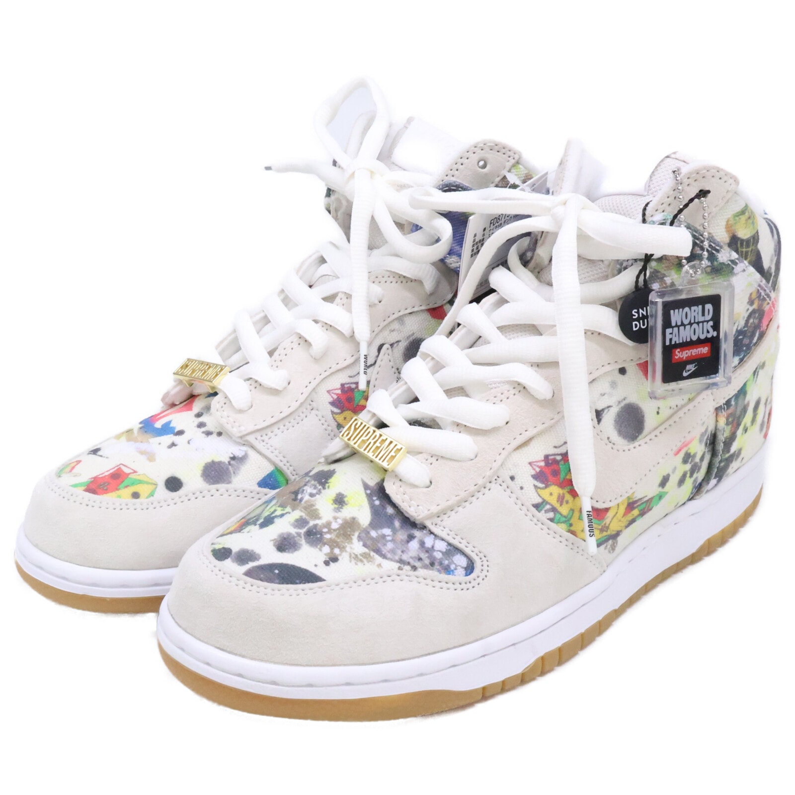 ナイキ xSUPREME シュプリーム【新品】FD8779-100 SB DUNK HIGH OG QS 総柄 ハイカットスニーカー 28.5