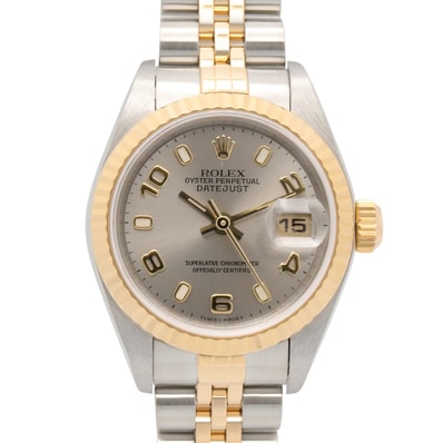 ロレックス ROLEX デイトジャスト K番 腕時計 時計 K18(イエローゴールド) ステンレススチール レディース シルバー系 飛びアラビア 79173 【中古】