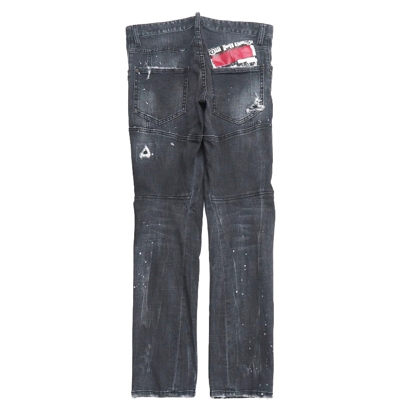 DSQUARED2 ディースクエアード Tidy Biker Jean デニムパンツ サイズ42 ダメージ加工 クラッシュデニム スキニー イタリア製 ブランド古着【中古】20260116/RA7177
