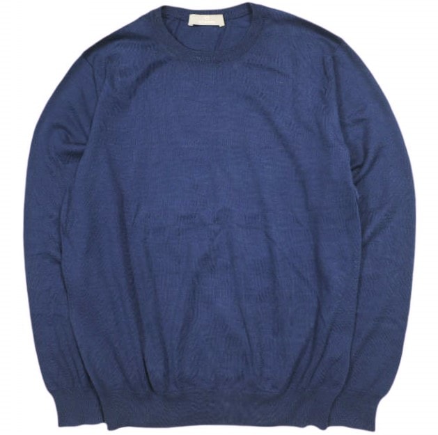 CRUCIANI クルチアーニ イタリア製 コットンハイゲージクルーネックニット 太リブモデル CU3560 50 NAVY セーター プルオーバー トップス g24231