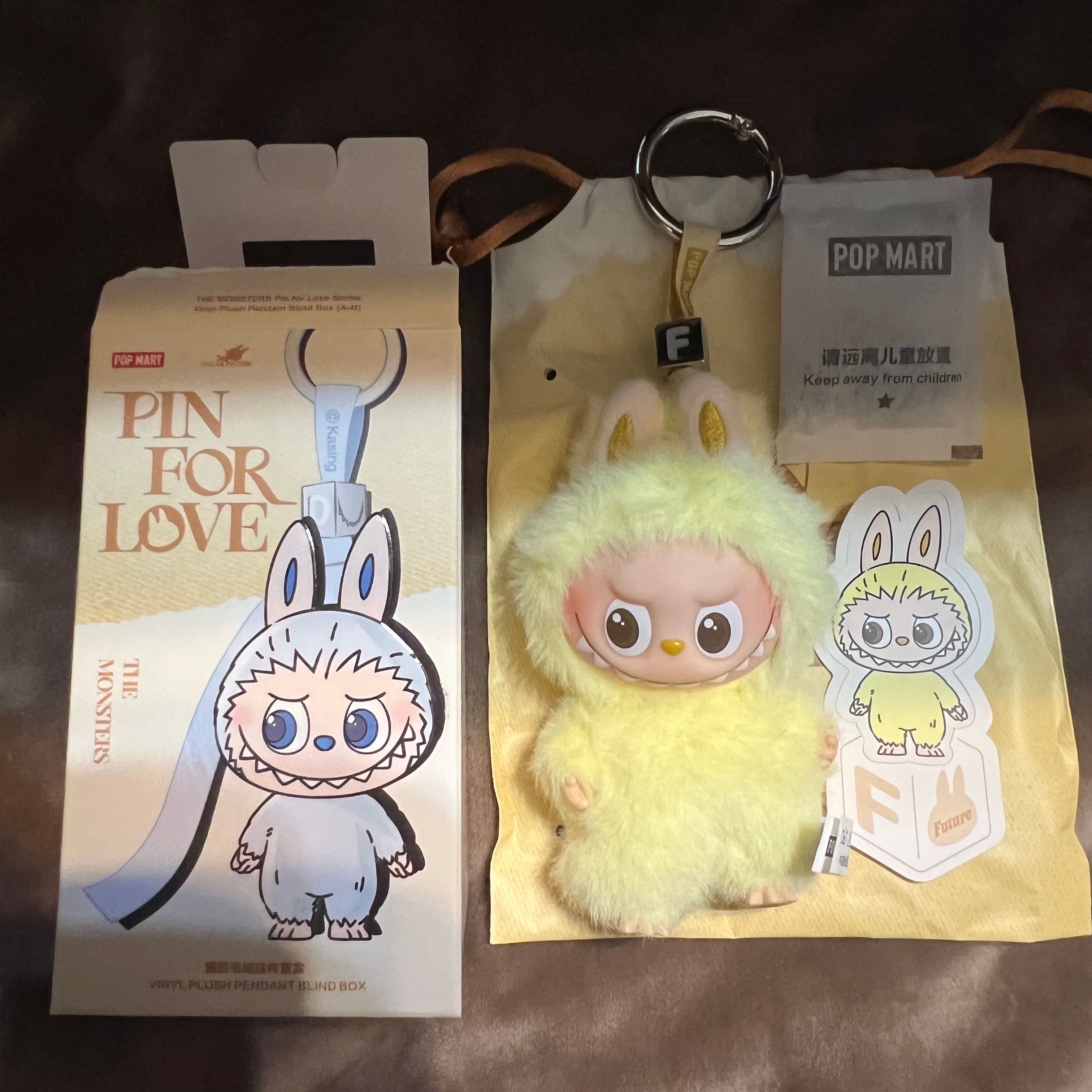 POP MART THE MONSTERS (LABUBU) Pin for Love Series-Vinyl Plush Pendant (A-M) F