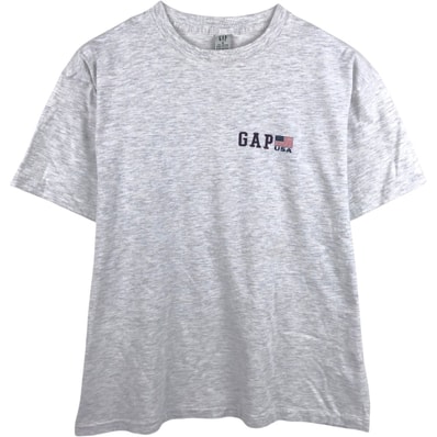 古着 90年代 ギャップ GAP オールドギャップ 星条旗柄 半袖 ワンポイントロゴTシャツ USA製 メンズM相当 ヴィンテージ/eaa651409