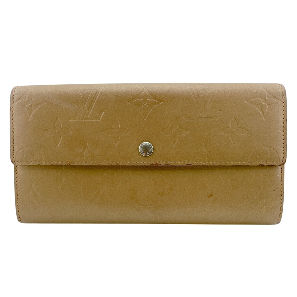 ルイヴィトン LOUIS VUITTON 長財布 モノグラムマット ポルトフォイユサラ ベージュ