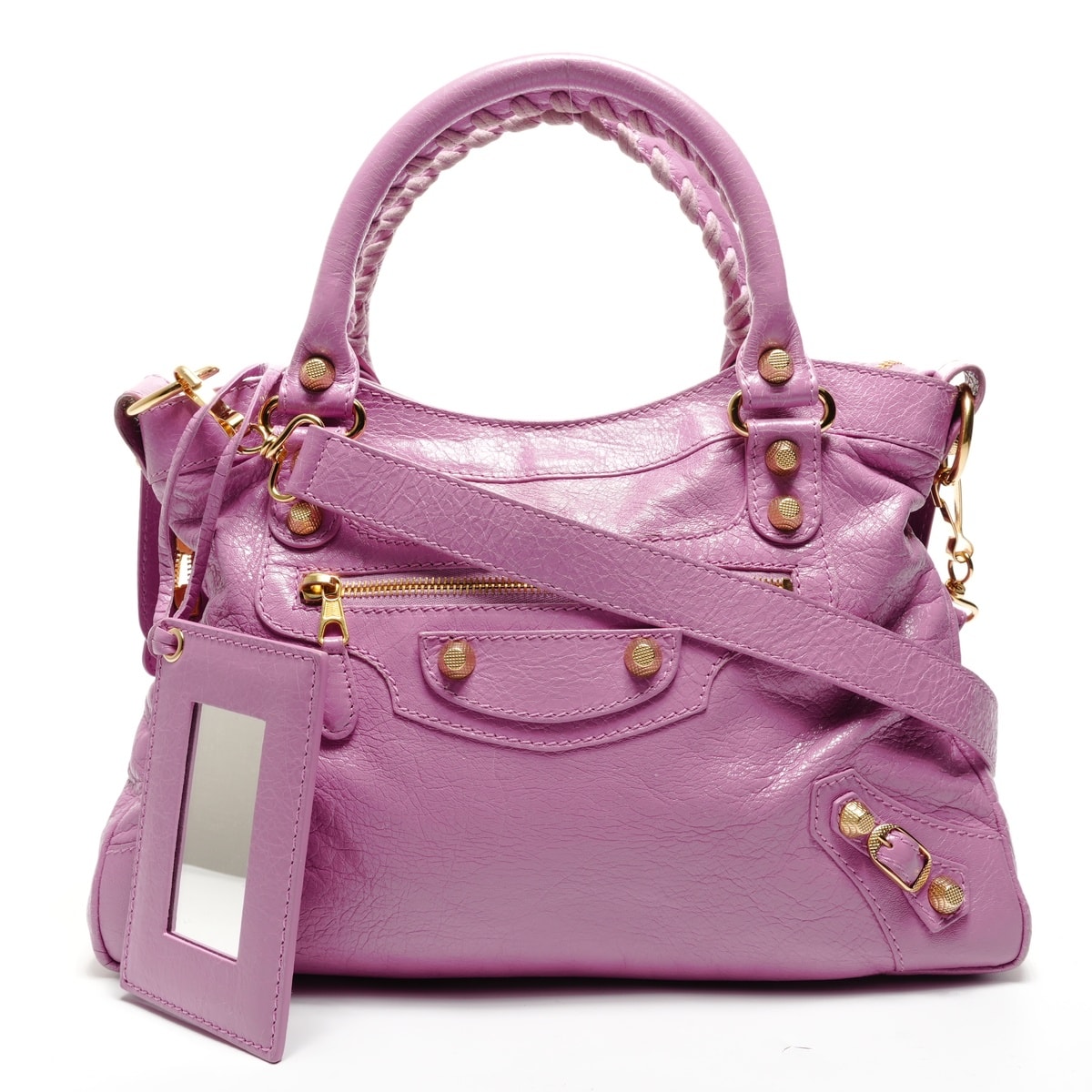 バレンシアガ BALENCIAGA ザ・タウン 2WAY 金具ゴールド ハンドバッグ【中古】