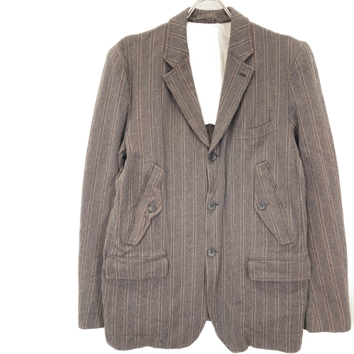 コムデギャルソンオム HO-J003 04年製 ストライプ縮絨ジャケット L