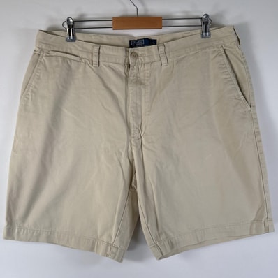 古着 90's/90年代 ポロバイラルフローレン Polo by Ralph Lauren ショートパンツ ポロチノ 大きいサイズ チノパン w38 ベージュ メンズ