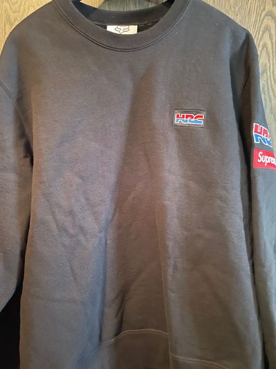 Supreme x Honda x Fox Racing Crewneck "Black"