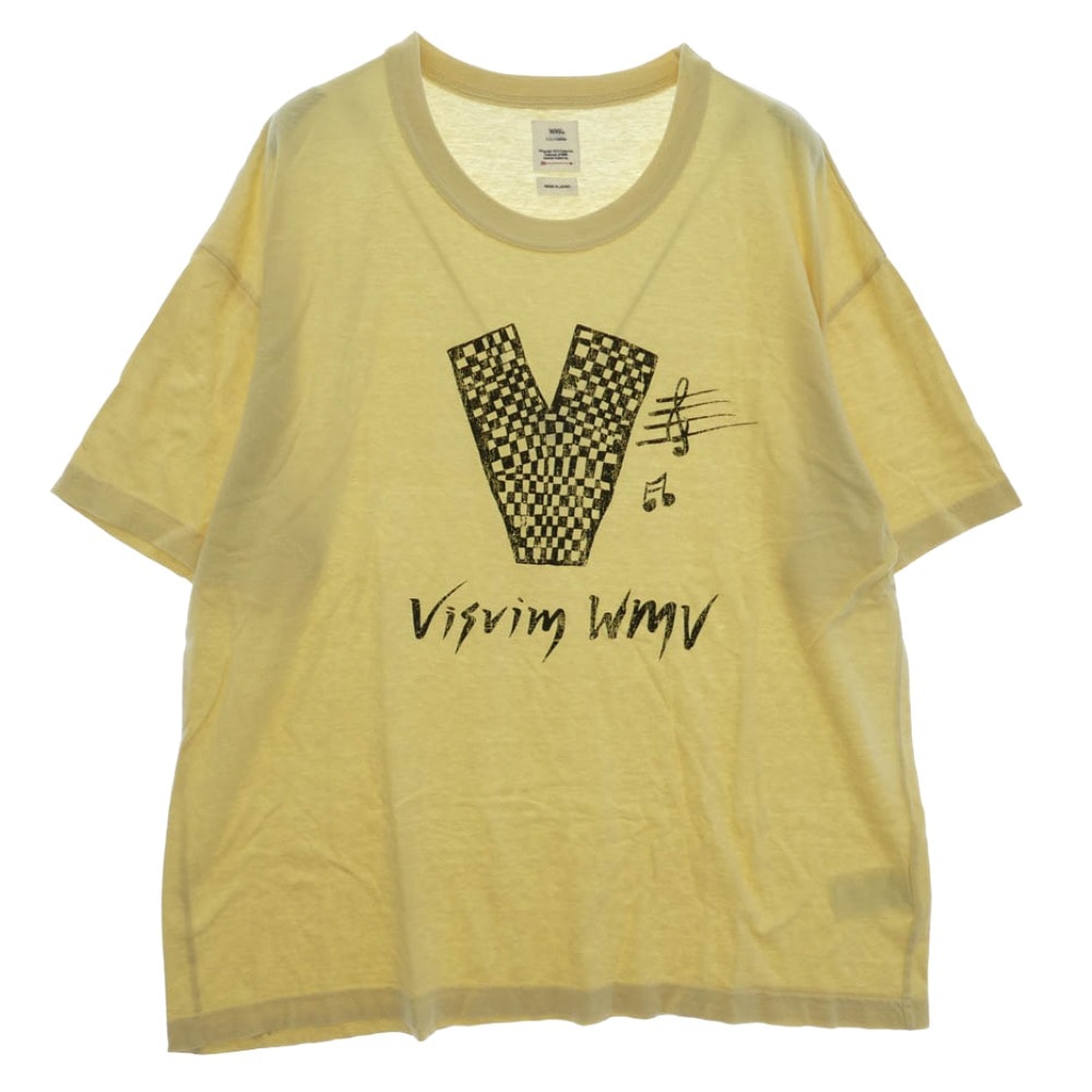 VISVIM ビズビム 25SS 0325105010003 WMV JUMBO TEE S/S DMGD W ジャンボ プリント 半袖 Tシャツ イエロー系【中古】