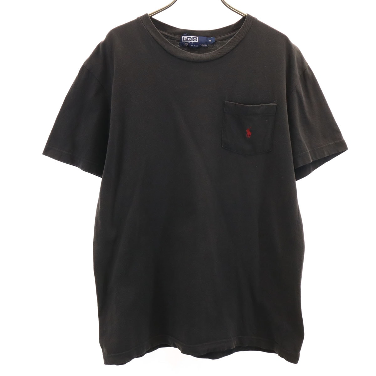 Polo by Ralph Lauren ポロバイラルフローレン USA製 半袖 Tシャツ M チャコールブラック ポケT