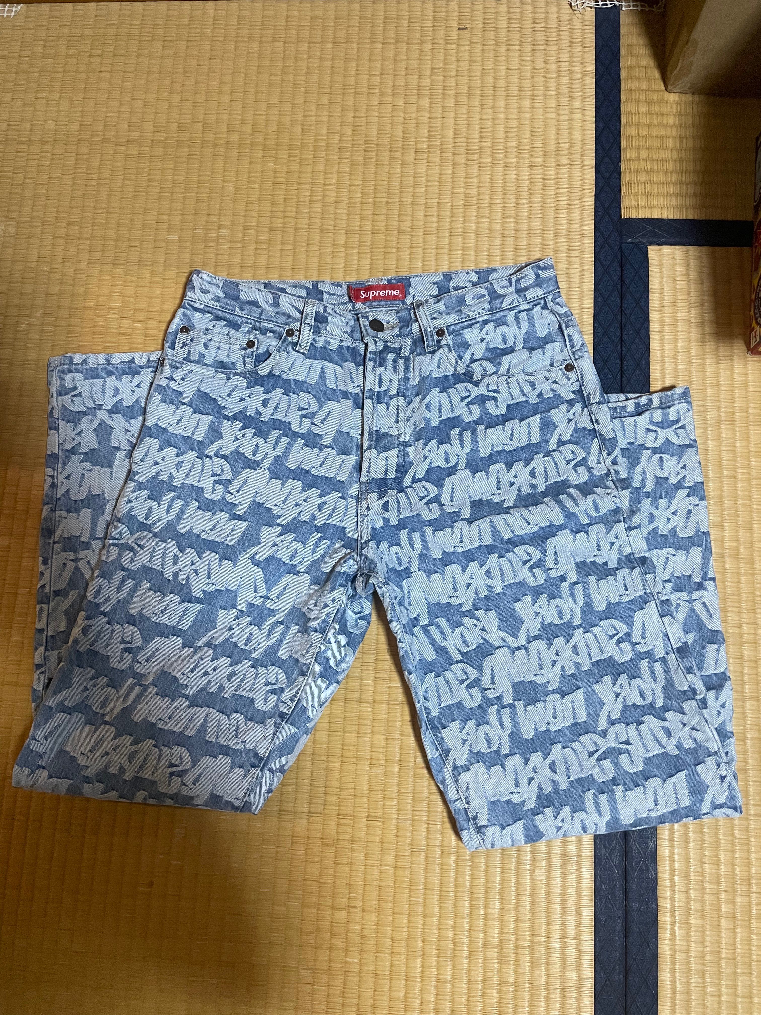 Supreme Fat Tip Jacquard Regular Jean "Blue"