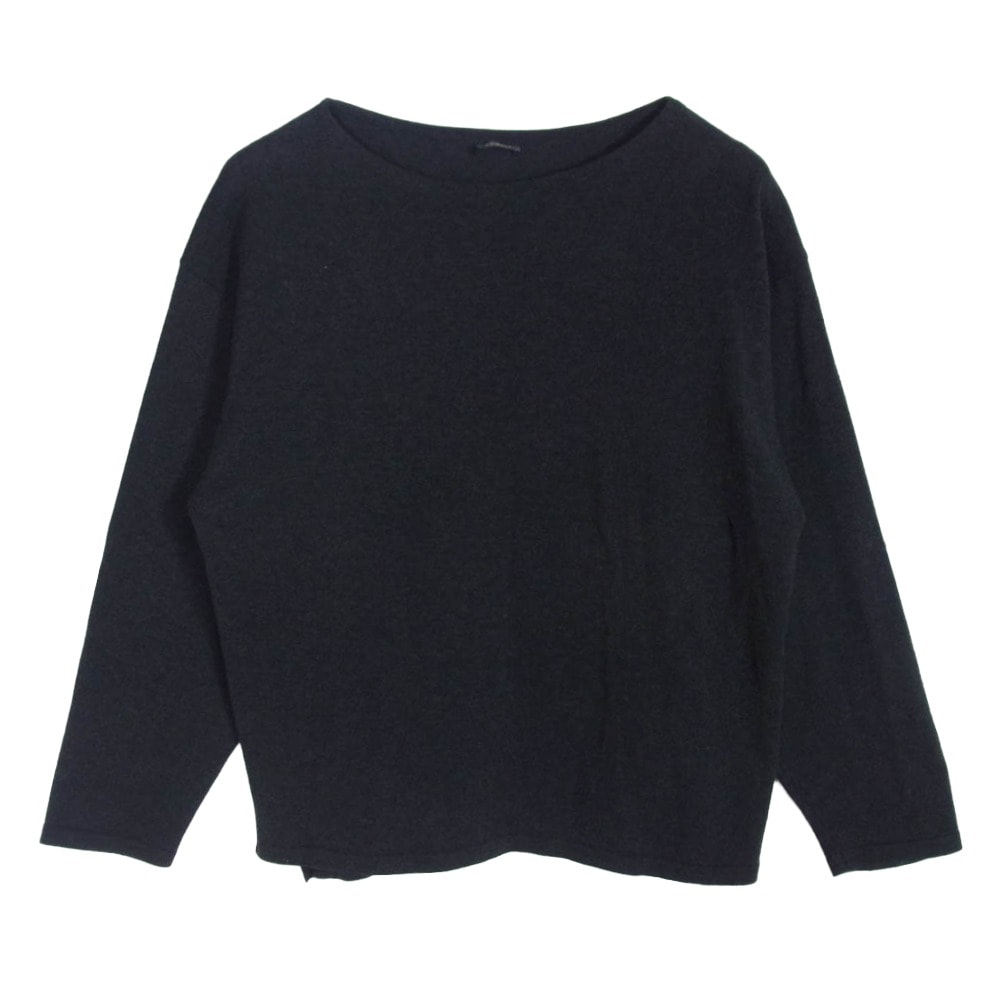 COMOLI コモリ ニット 22SS V01-06001 和紙混 ウール ボートネック ニット セーター ダークグレー系【中古】