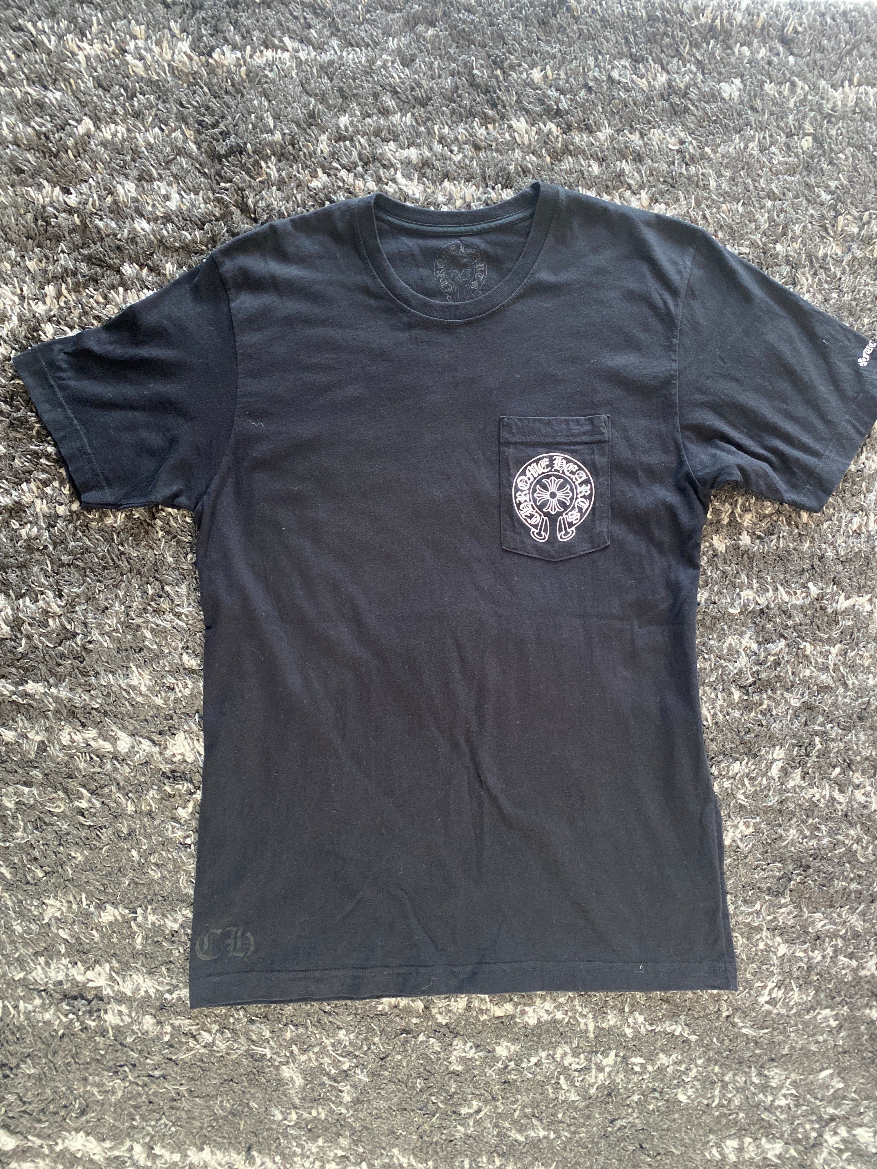 Chrome Hearts Horse Shoe Logo Pocket T-Shirt Fuck You "Black"