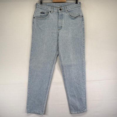古着 リー Lee USA製 デニム パンツ デニムパンツ ジップフライ ジーンズ 5ポケ ジーパン W32L32 ブルー系 メンズ