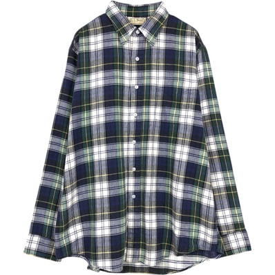 古着 80年代 エルエルビーン L.L.Bean 長袖 ライトネルチェックシャツ USA製 メンズL相当 ヴィンテージ/eaa677087