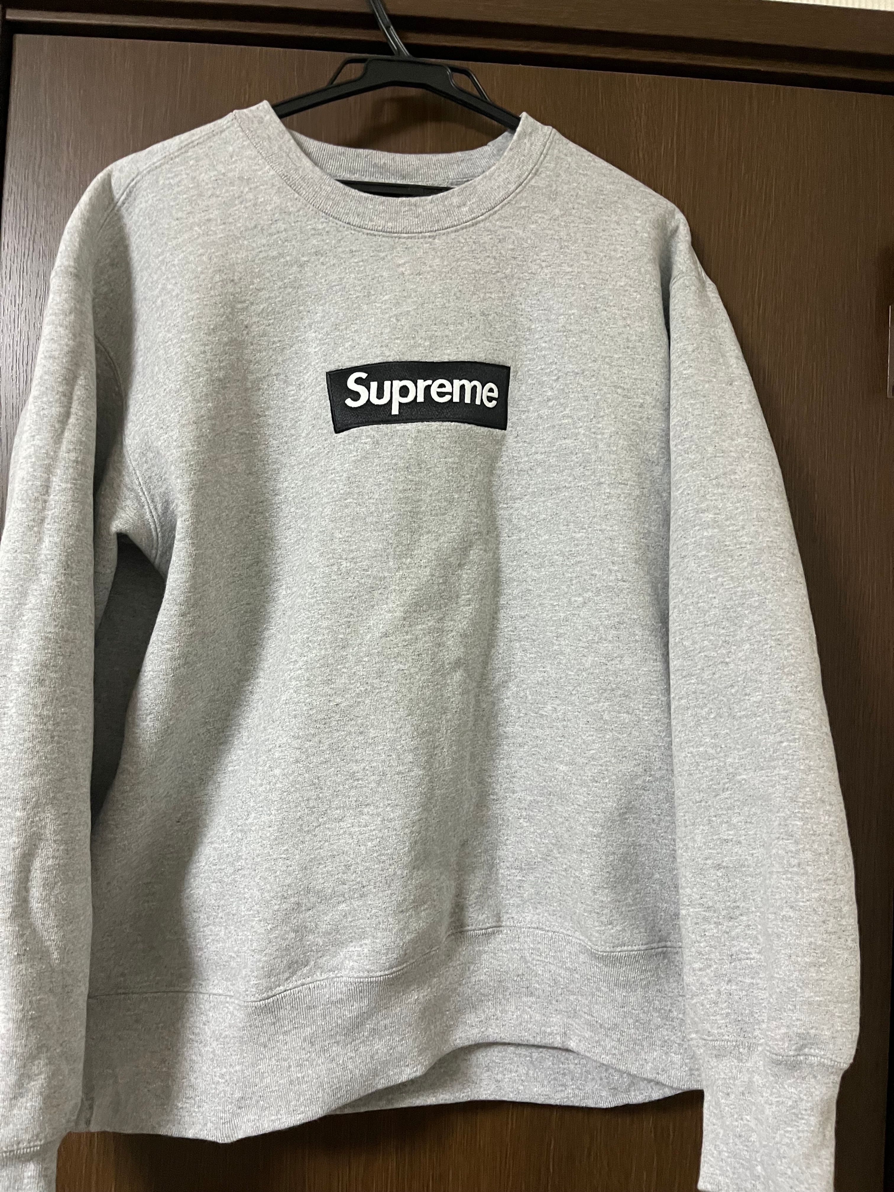 Supreme Box Logo Crewneck "Heather Grey" (22FW)