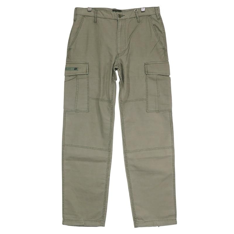 WTAPS ダブルタップス 12AW JUNGLE.STOCK/TROUSERS.COTTON.SATIN 122LTDT-PTM01 ジャングル ストック トラウザーズ コットン サテン オリーブドラブ カーゴ パンツ ボトムス サイズ2(M)