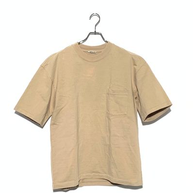 AURALEE Heavy Weight Pocket Tee "Light Camel"
