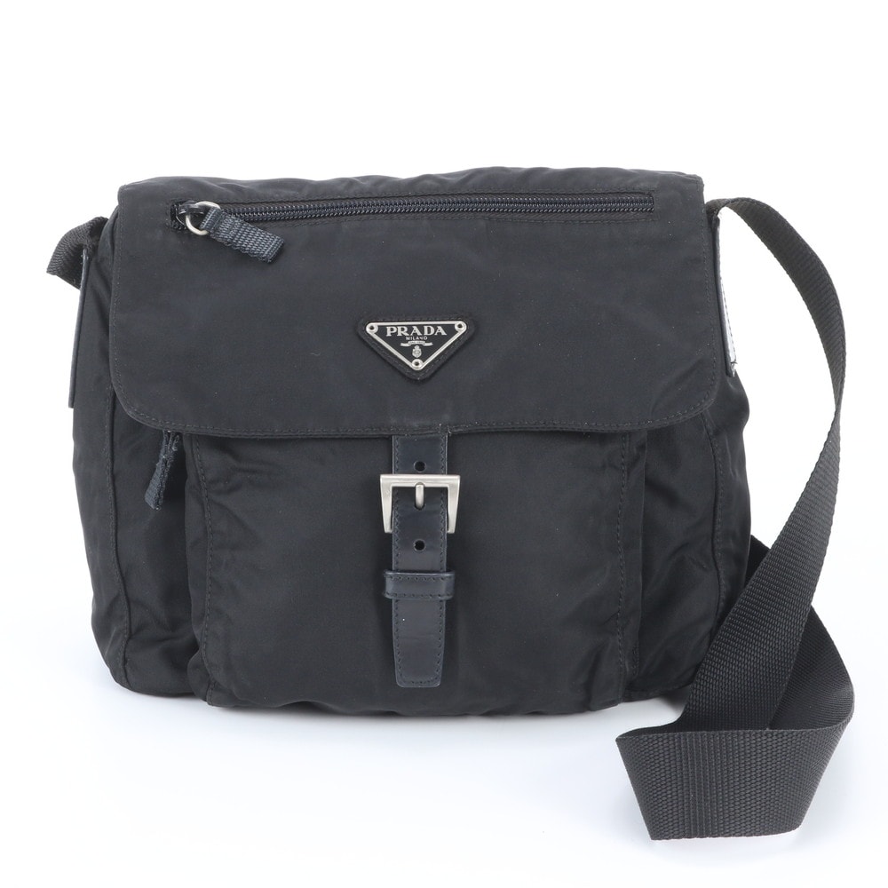 ■美品 プラダ テスート ナイロントライアングルロゴショルダーバッグ