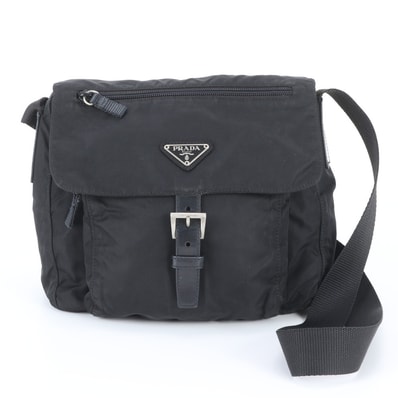■美品 プラダ テスート ナイロントライアングルロゴショルダーバッグ