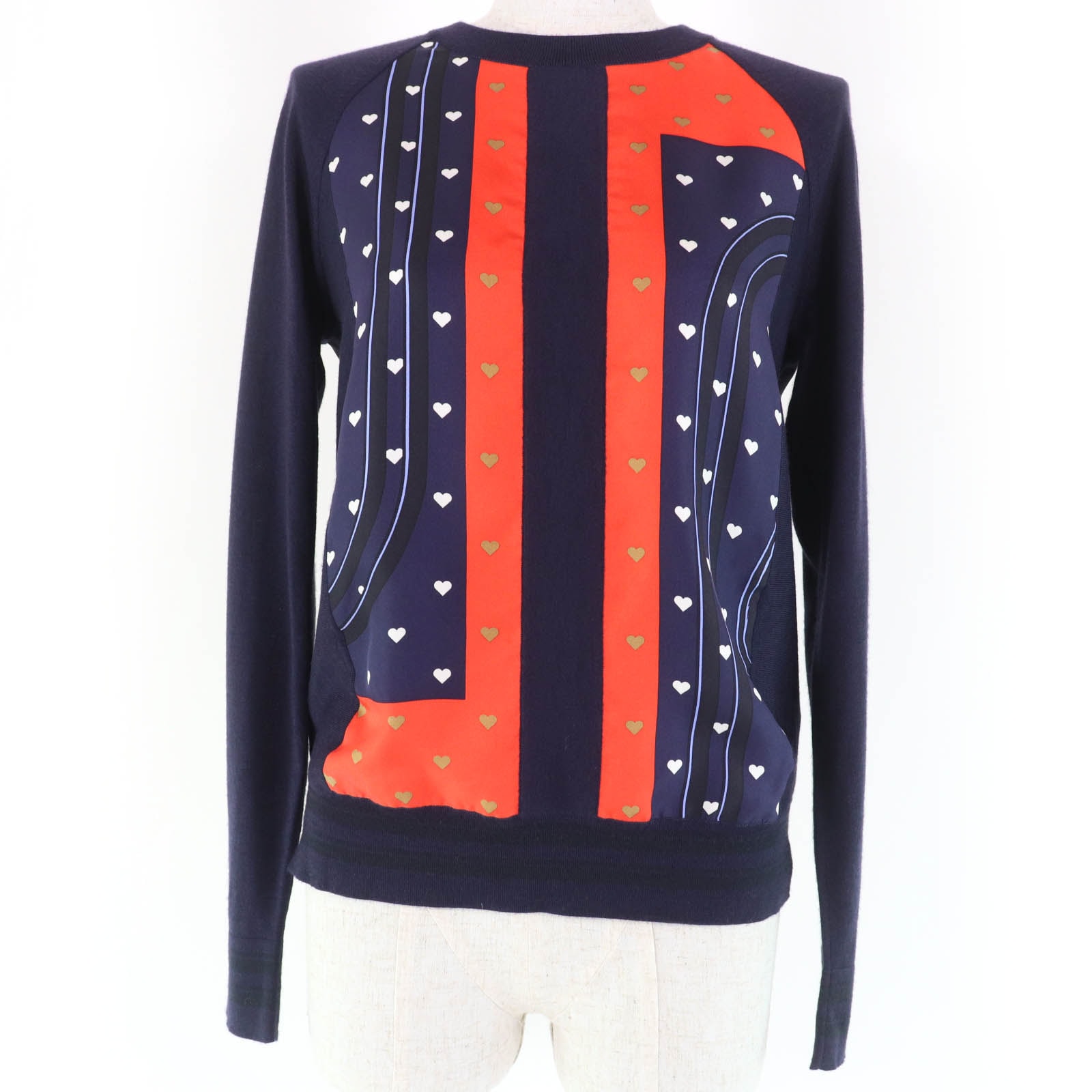 美品 エルメス
 ニット BRIDES de GALA ブリッド ドゥ ガラ 式典用馬勒 ネイビー レディース 34