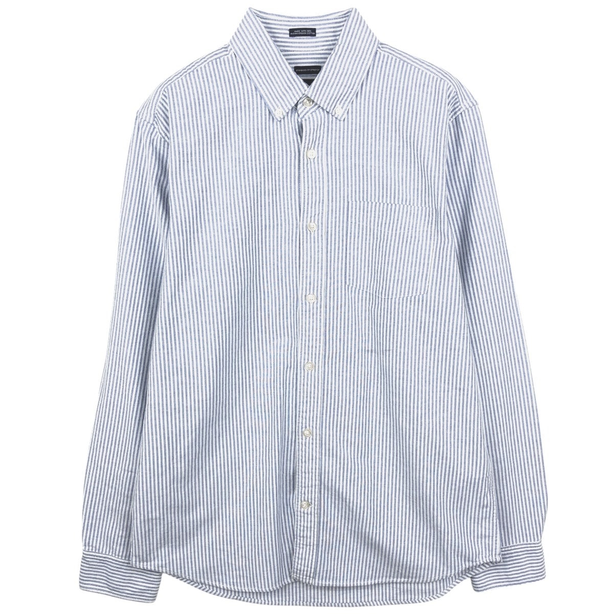 古着 ギャップ GAP Standard Fit Stretch 長袖 ボタンダウンストライプシャツ メンズM相当 ヴィンテージ/eaa659906