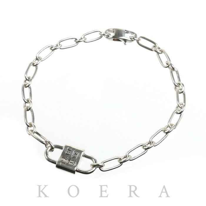 TIFFANY&Co. ティファニー シルバー925 スモール ダブルロック 1837 ブレスレット 73248779 6.3g レディース【中古】