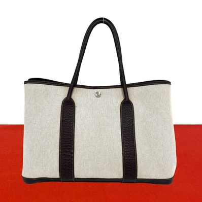HERMES エルメス ガーデンパーティ PM トワルアッシュ ネゴンダ トートバッグ ニコチン ブラウン
622-7