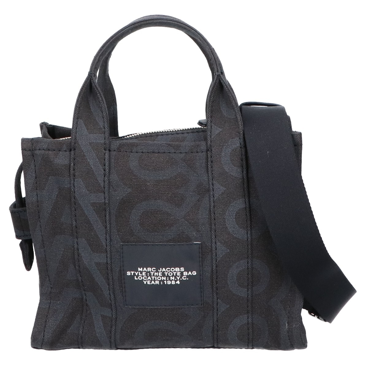 マーク ジェイコブス 【美品】2S3HTT011H04-002 THE OUTLINE MONOGRAM TOTE 2WAYショルダー