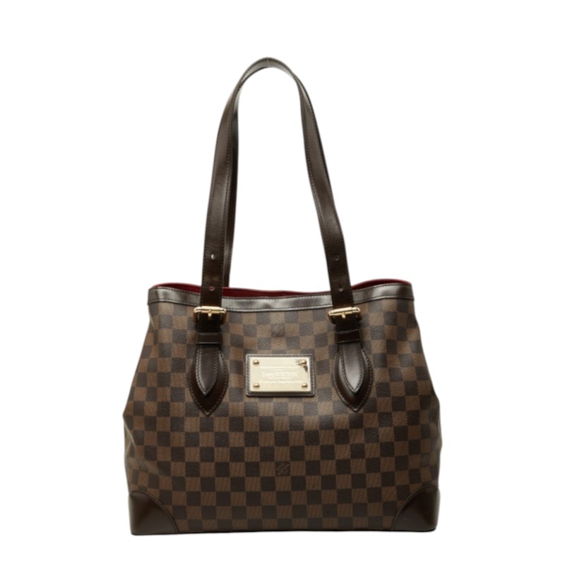 ルイ ヴィトン ダミエ エベヌ ハムステッドMM ハンドバッグ トートバッグ N51204 ブラウン PVC レザー レディース LOUIS VUITTON 中古