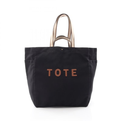 アニヤハインドマーチ ANYA HINDMARCH Household Tote 2WAY トートバッグ バッグ キャンバス レザー レディース ブラック系 / ベージュ系 / マルチカラー 【中古】
