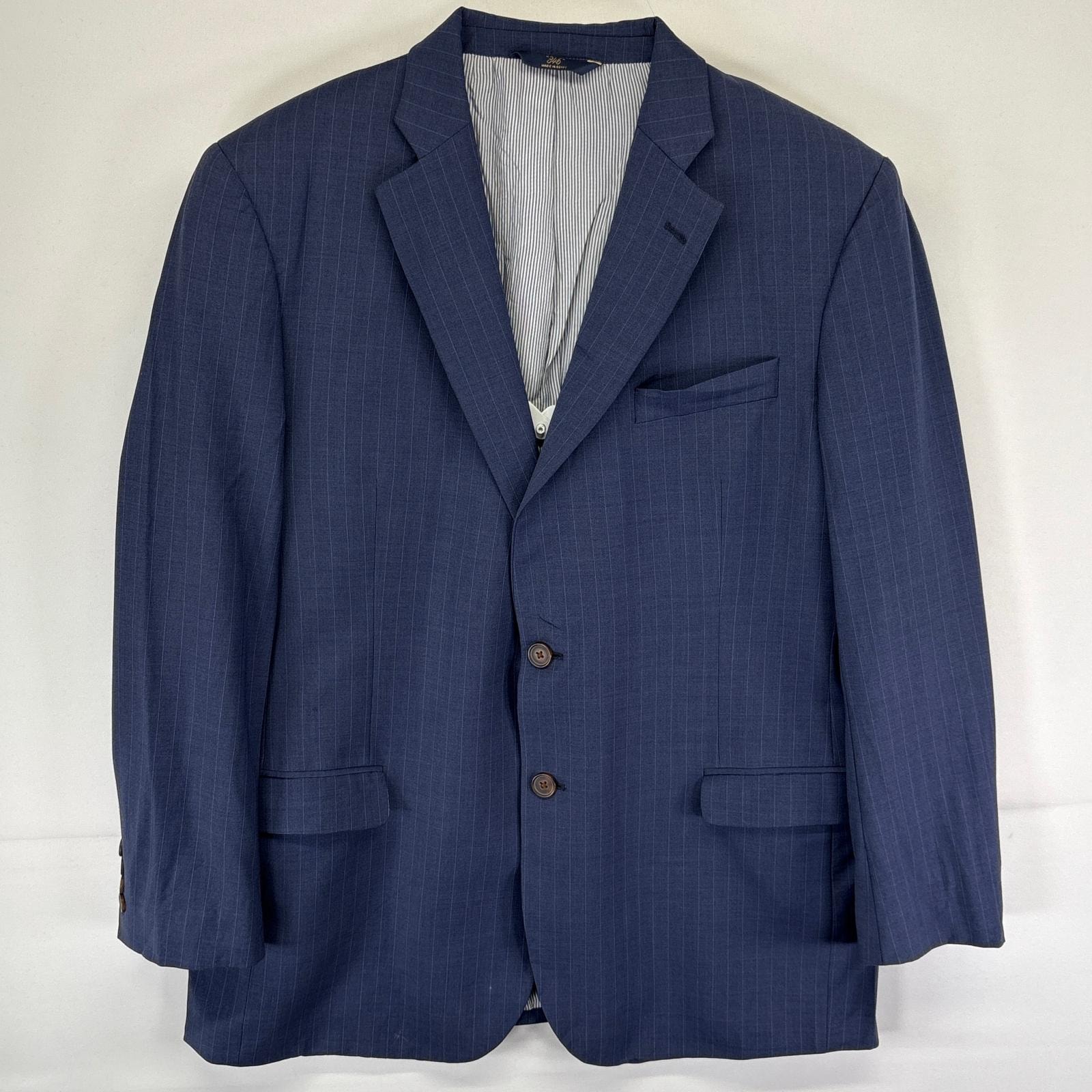 古着 ブルックスブラザーズ Brooks Brothers テーラードジャケット ブレザー スーツ ストライプ 43R ネイビー系 メンズ