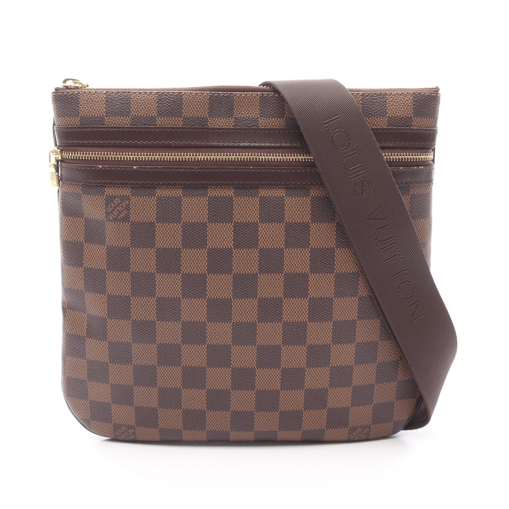 ルイ・ヴィトン LOUIS VUITTON ポシェット ボスフォール ショルダーバッグ バッグ PVCコーティングキャンバス レザー ダミエ エベヌ レディース ブラウン系 N51111 【中古】