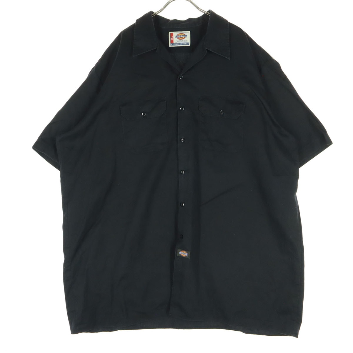 Dickies ディッキーズ 半袖 オープンカラー ワークシャツ 3XL ブラック