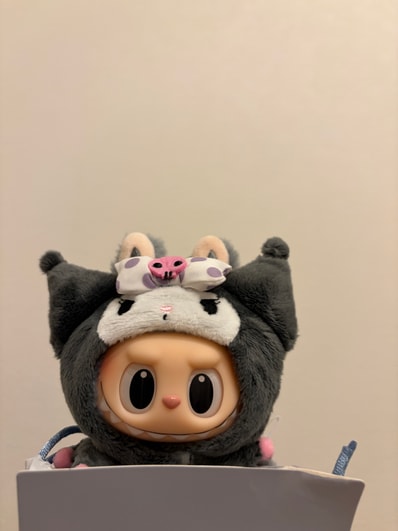 POP MART THE MONSTERS (Labubu) x Hello Kitty and Friends Series-Vinyl Plush Pendant Blind Box KUROMI
