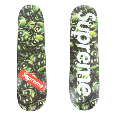 【中古】シュプリーム Supreme 2018年春夏 Skull Pile Skateboard スケートボード デッキ スケボー グリーン【メンズ】