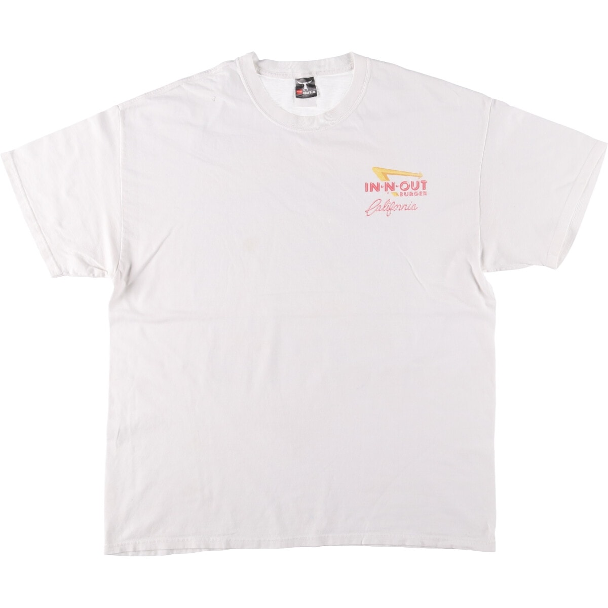 古着 ヘインズ Hanes BEEFY-T IN-N-OUT BURGER インアンドアウトバーガー アドバタイジングTシャツ メンズXL相当/eaa562798