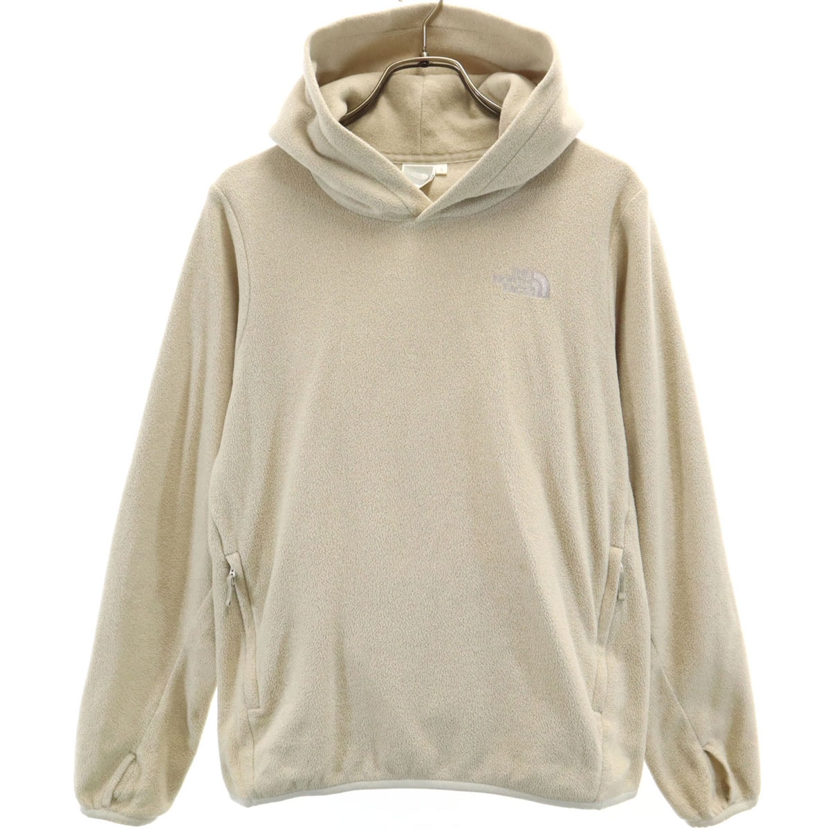 THE NORTH FACE ノースフェイス マイクロフリース パーカー S ベージュ NLW22035 アウトドア フーディー