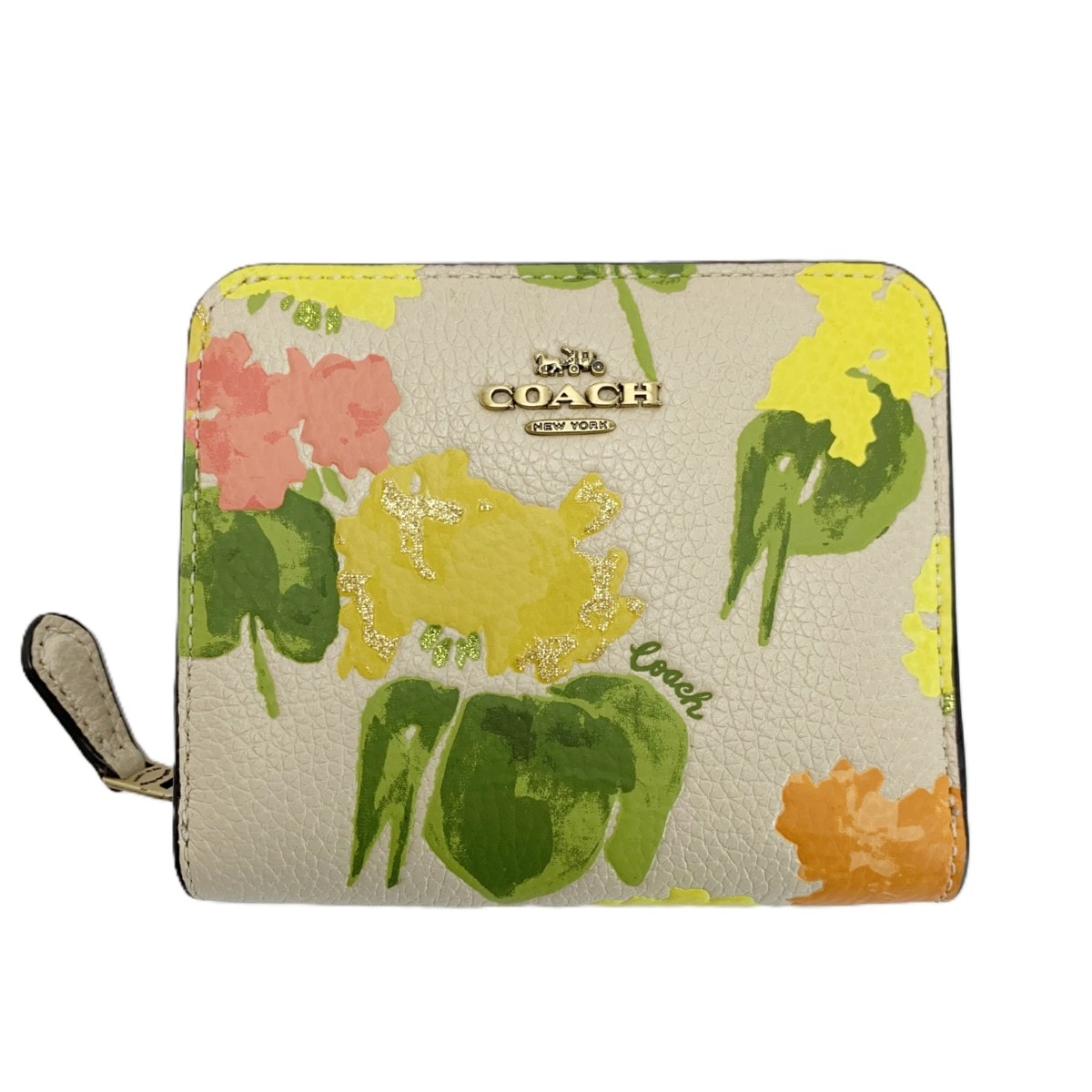 COACH コーチ ビルフォールド ウォレット レザー CC980 フローラル プリント 財布