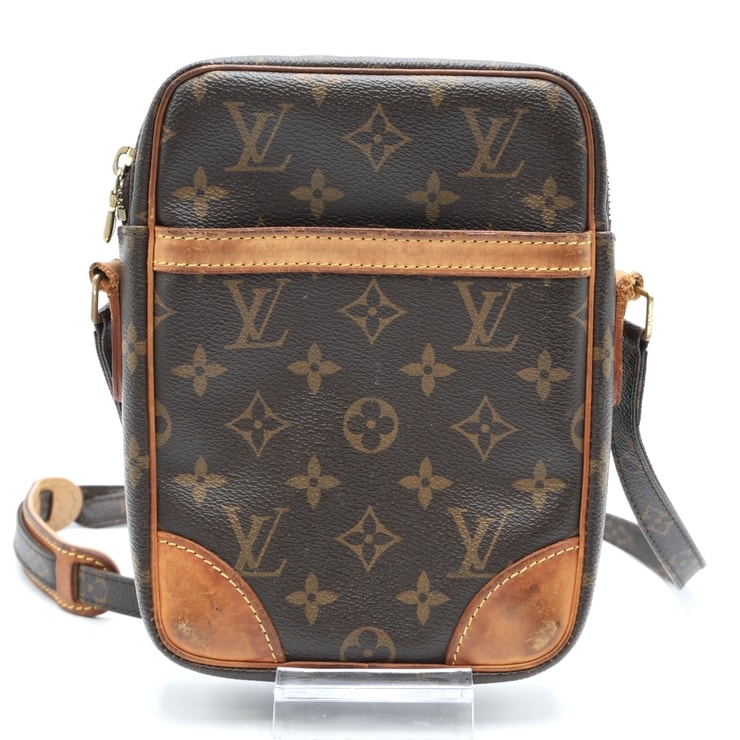 LOUIS VUITTON(ルイ・ヴィトン)ダヌーブ ヴィンテージ ショルダーバッグ クロスボディ モノグラム ブラウン PVC レザー ゴールド金具 M45266【中古】