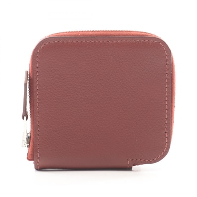 エルメス HERMES アザップ コンパクトミニ シルクイン ルージュアッシュ コインケース 財布 エバーカラー エバーカラー ボルドー B刻印(2023年製造) レディース ボルドー系 【中古】