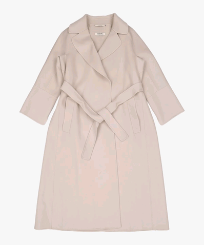 Elisa Belt Coat - Light Gray