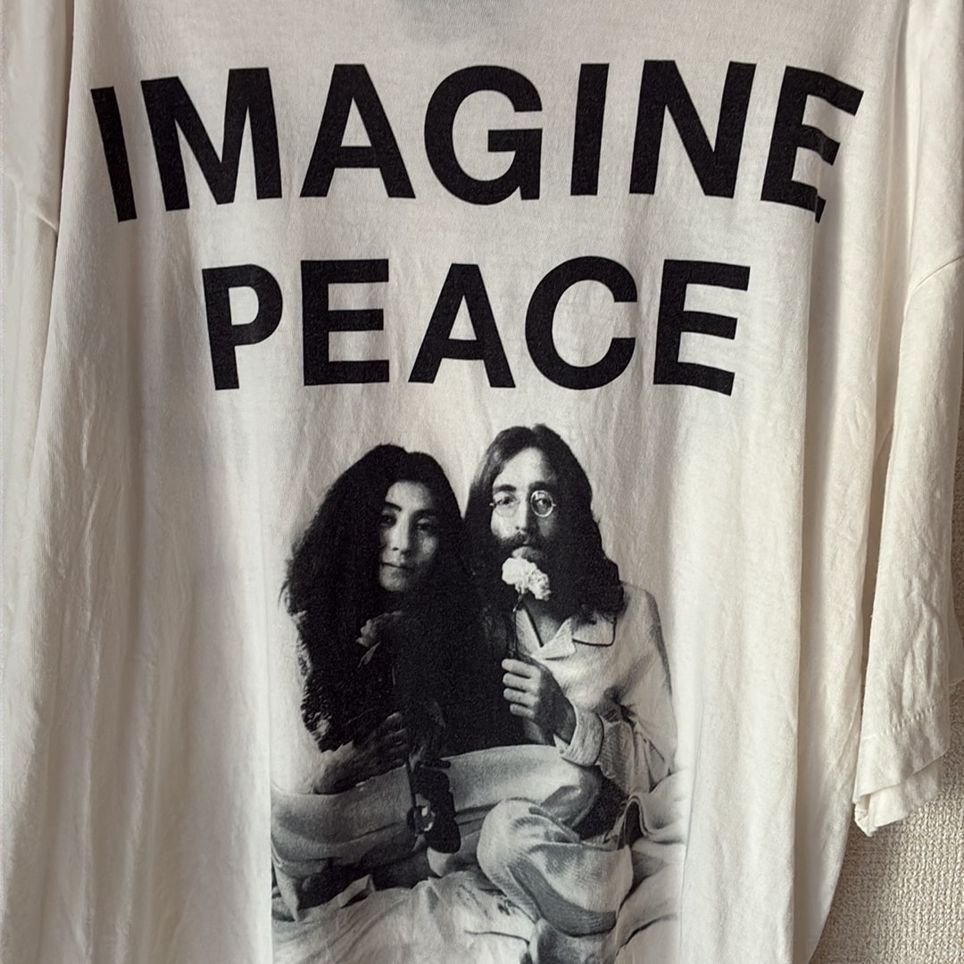 SAINT Mxxxxxx x John Lennon JL SS T-Shirt Imagine Peace "White"