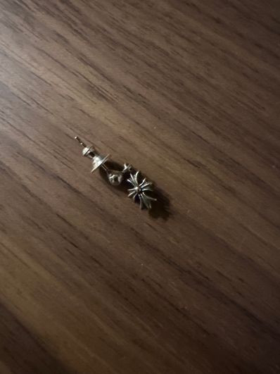 Chrome Hearts Tiny E CH Plus Drop Earrings "Silver"