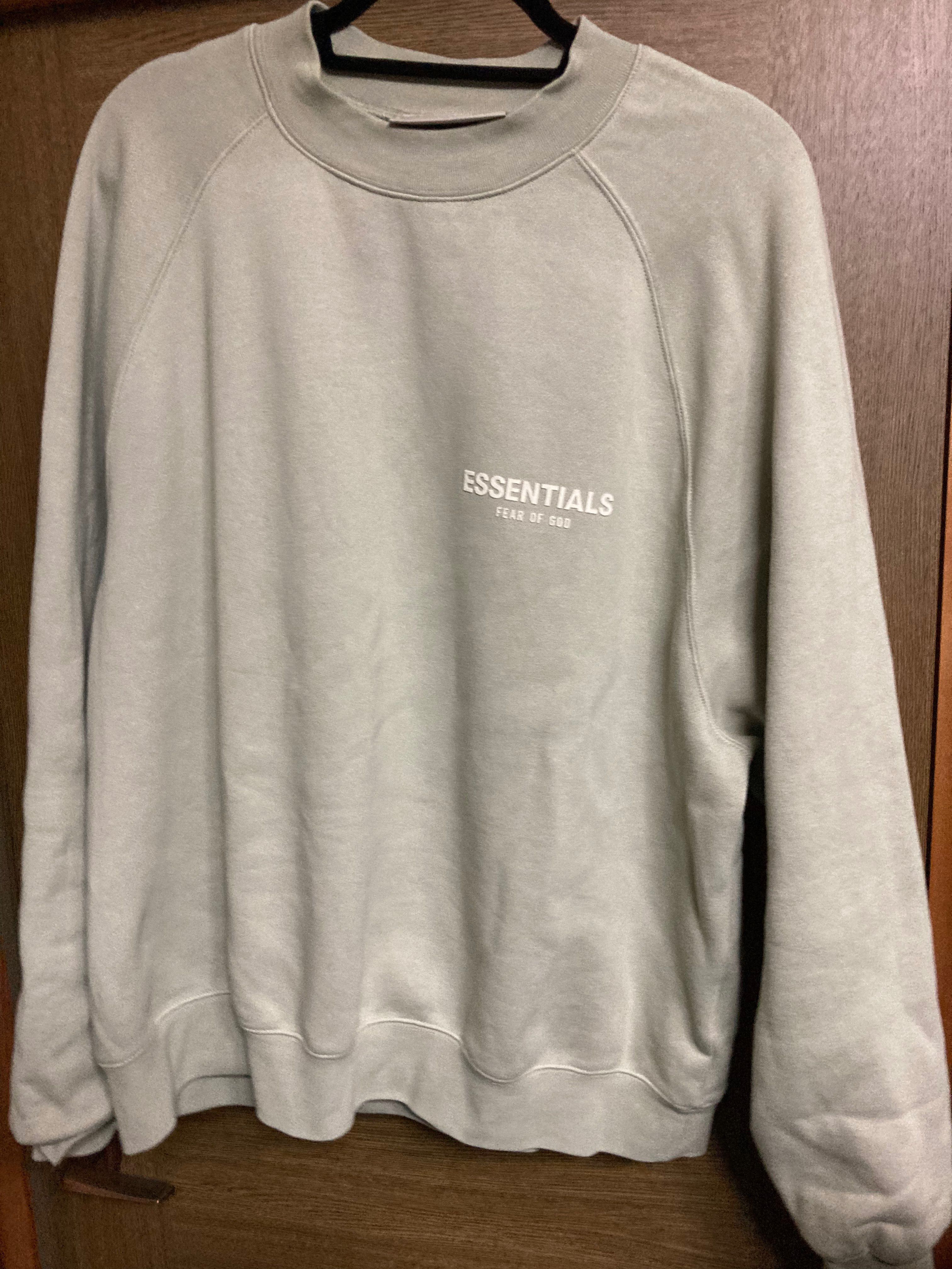 FEAR OF GOD ESSENTIALS LS CREWNECK "Sea Foam"
