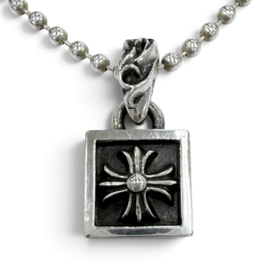 Chrome Hearts Framed CH Plus Charm "Silver"