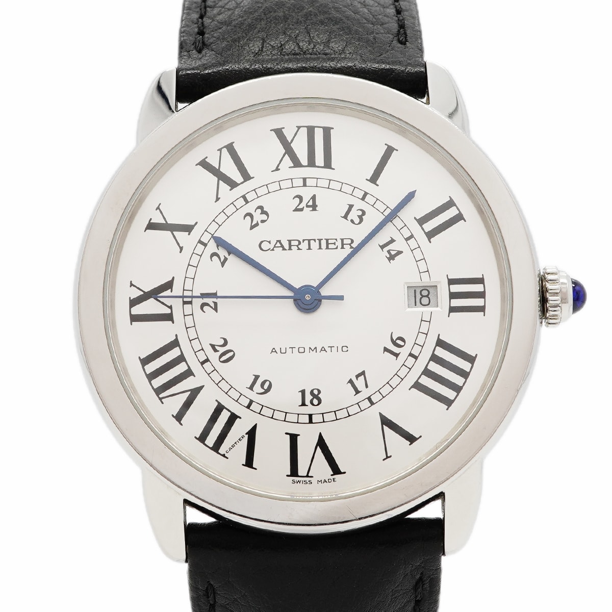 ★SALE【6wgd0258】カルティエ ロンド ソロ XL WSRN0022 シルバー文字盤【中古】腕時計 メンズ