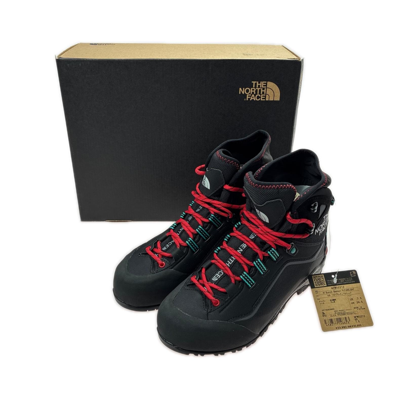 THE NORTH FACE ザノースフェイス トレッキングシューズ NFW02212 TNFブラック×TNFレッド SIZE 24.5cm