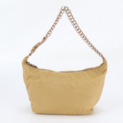 ■美品 プラダ テスート ナイロントライアングルロゴ チェーン