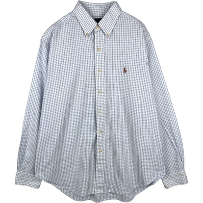 古着 ラルフローレン Ralph Lauren CLASSIC FIT 長袖 ボタンダウンチェックシャツ メンズL相当/eaa677944