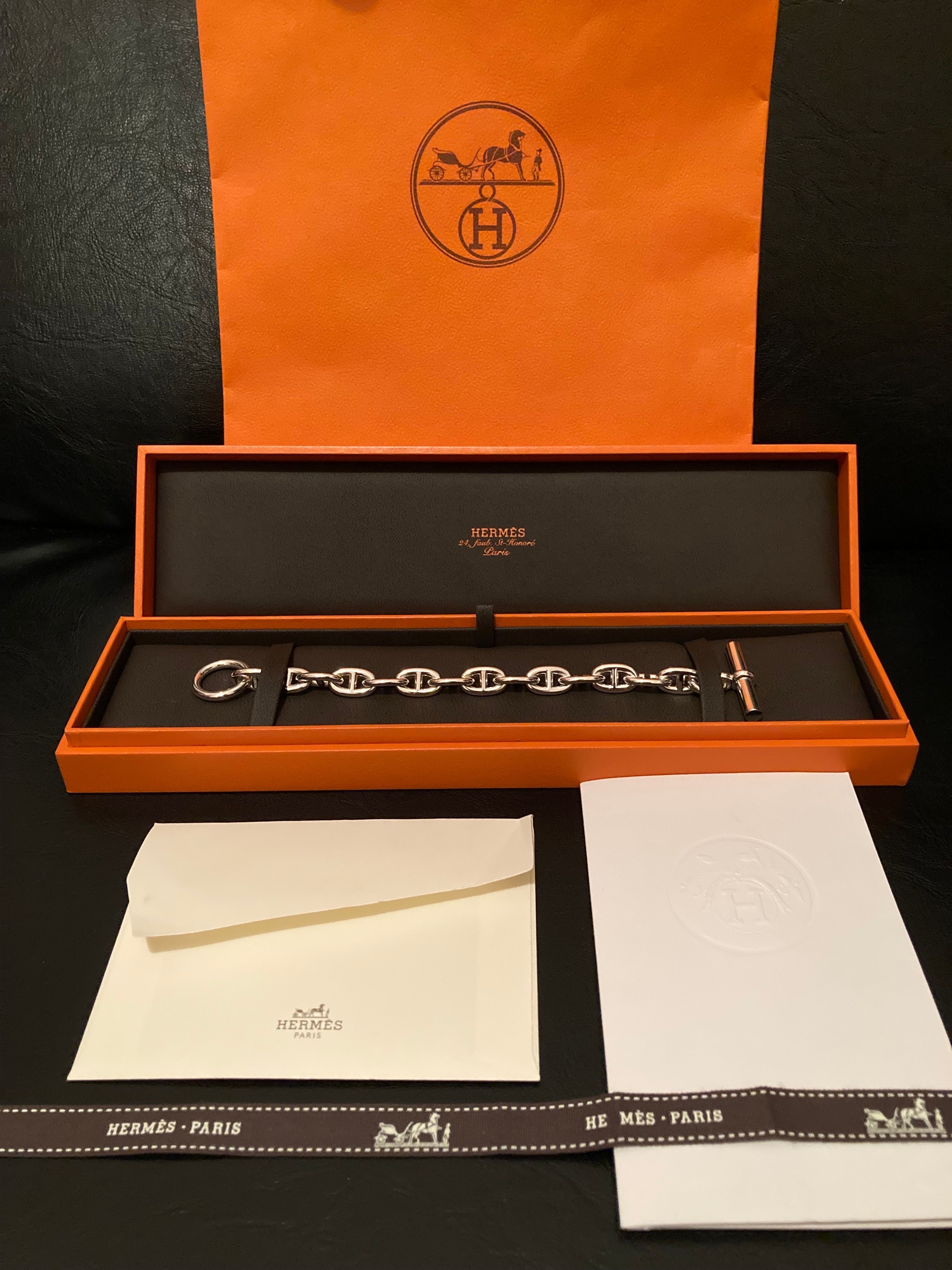 Hermes Chaine D'ancre MM Bracelet "Silver"